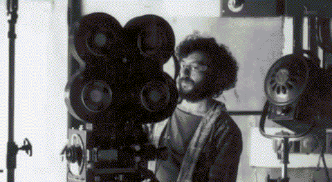 Dennis Lowe setting up Newel 35mm camera with bi pack mag